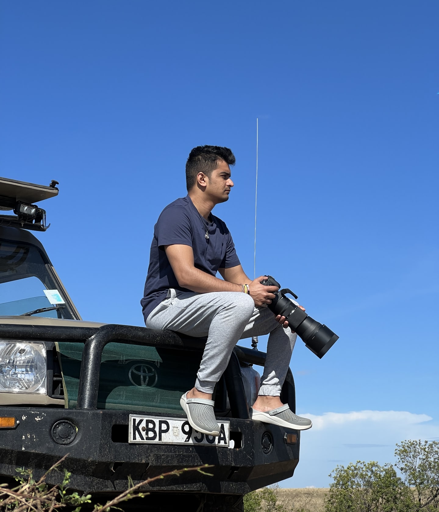 Shrey Patel — On location in the Maasai Mara, 2024.